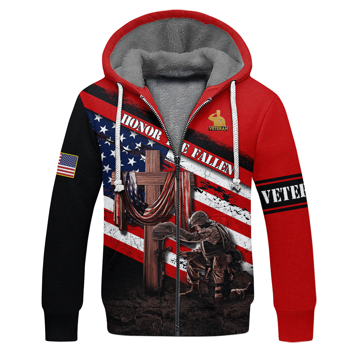 Honor The Fallen - Memorial Day - Unisex Polo With Pocket , Gifts for veterans