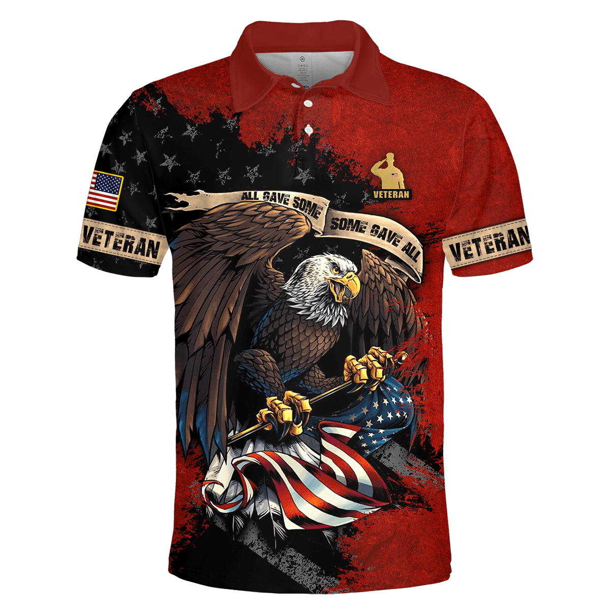 Memorial Day - All Gave Some Some Gave All - Unisex Polo With Pocket , Gifts for veterans