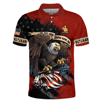 Memorial Day - All Gave Some Some Gave All - Unisex Polo With Pocket , Gifts for veterans