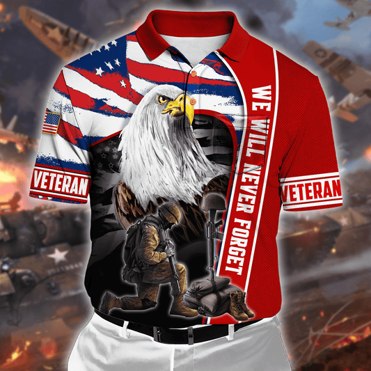 We Will Never Forget - Polo With Pocket , Gifts for veterans