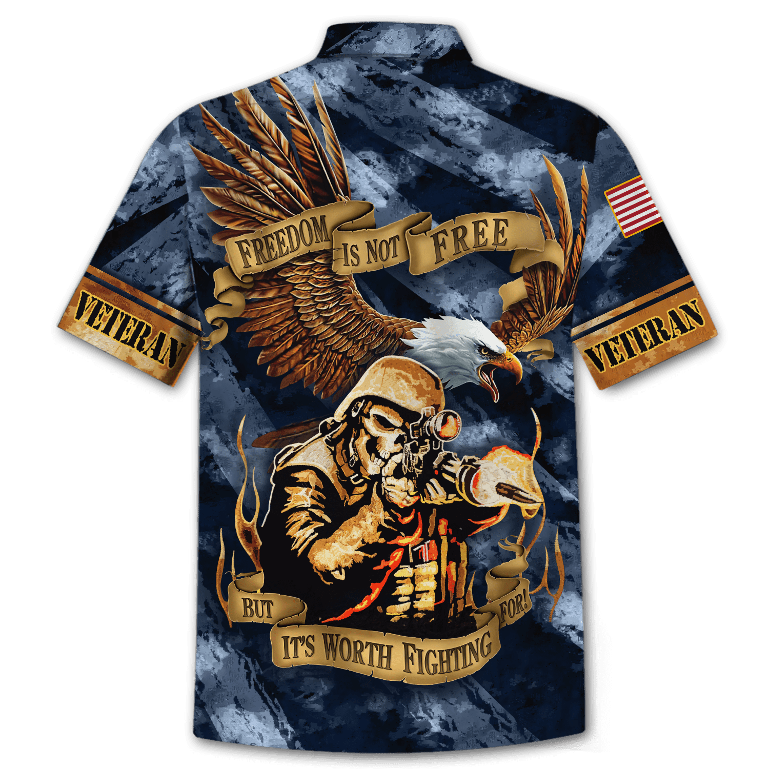 Free Is Not Free But It's Worth Fighting For - Polo With Pocket , Gifts for veterans