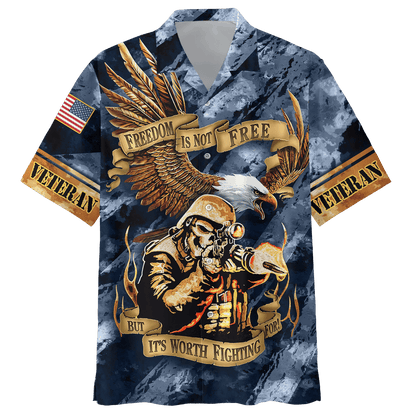 Free Is Not Free But It's Worth Fighting For - Polo With Pocket , Gifts for veterans