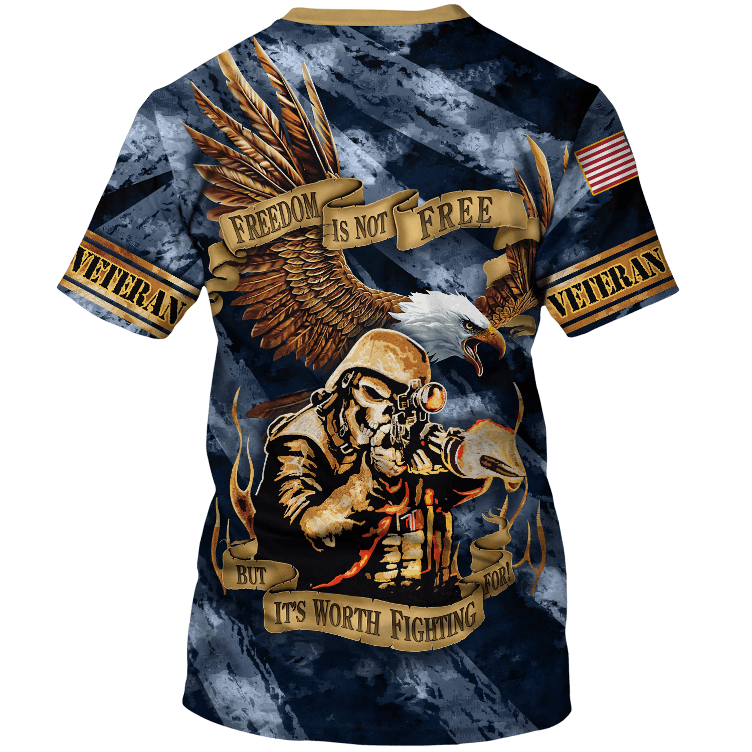 Free Is Not Free But It's Worth Fighting For - Polo With Pocket , Gifts for veterans