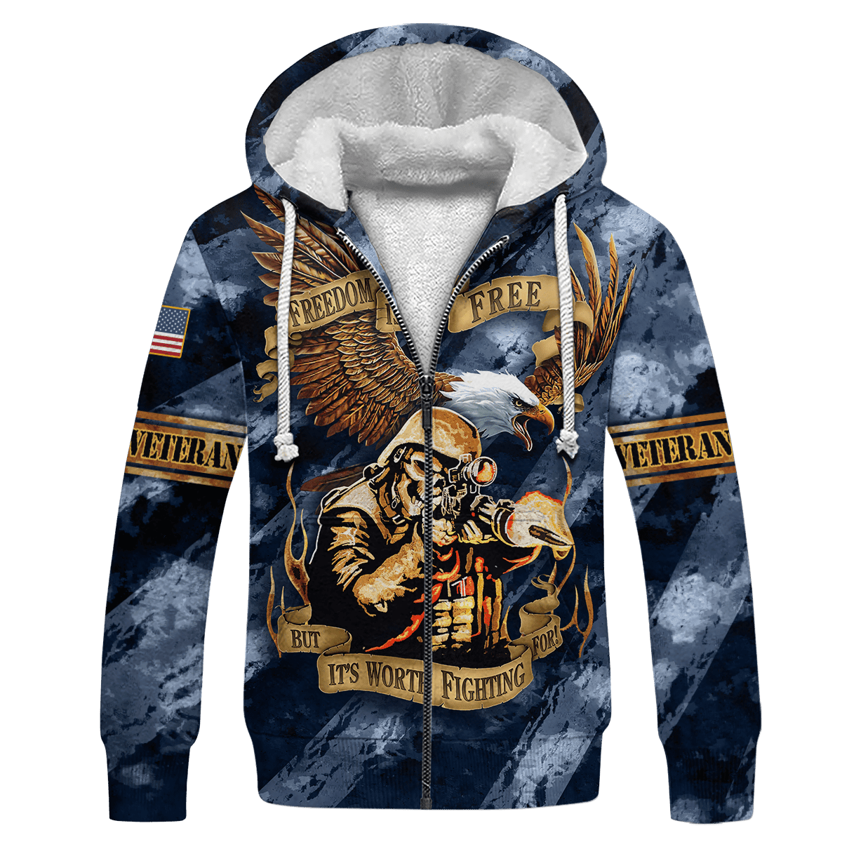 Free Is Not Free But It's Worth Fighting For - Polo With Pocket , Gifts for veterans