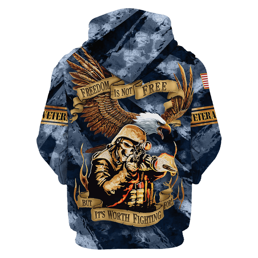 Free Is Not Free But It's Worth Fighting For - Polo With Pocket , Gifts for veterans