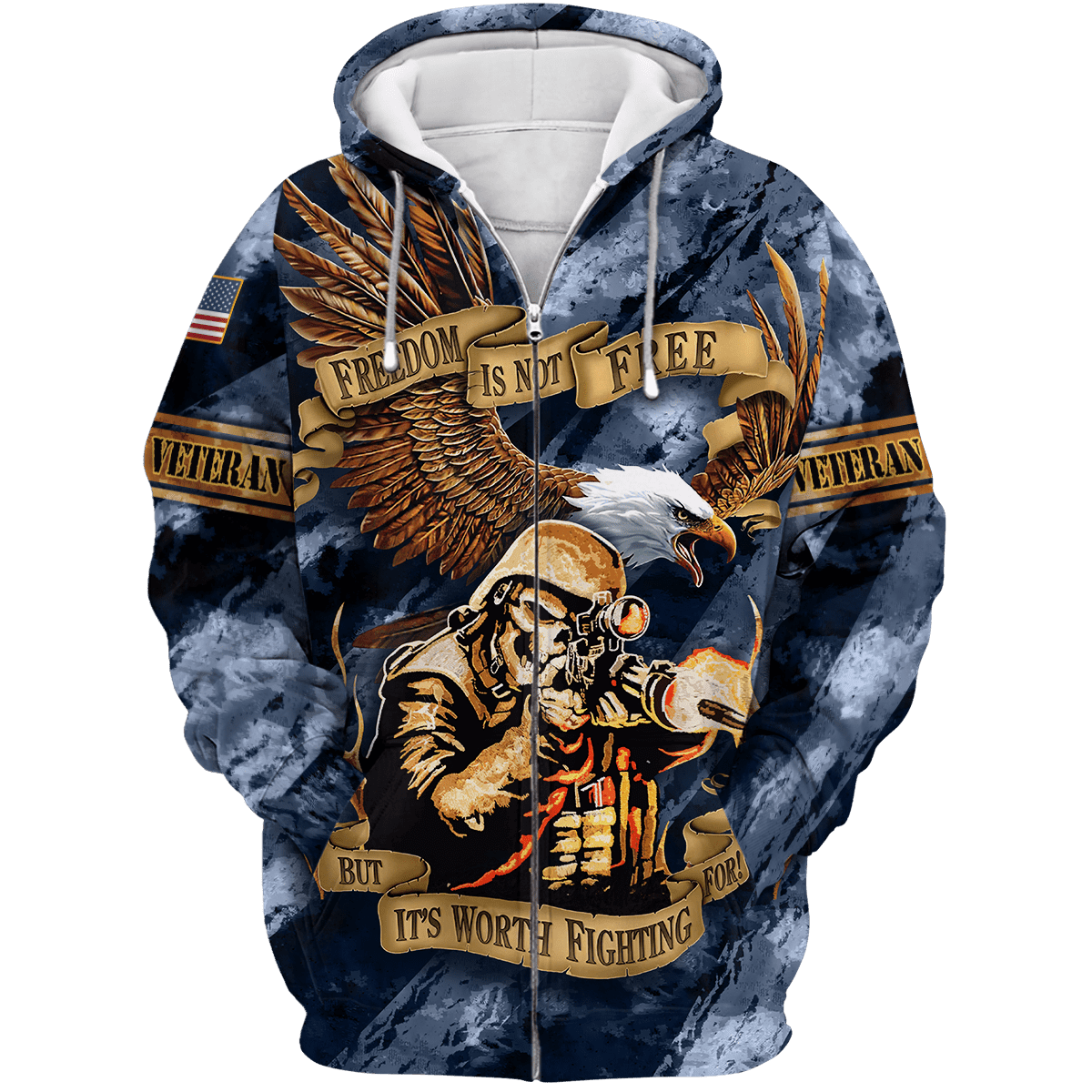 Free Is Not Free But It's Worth Fighting For - Polo With Pocket , Gifts for veterans