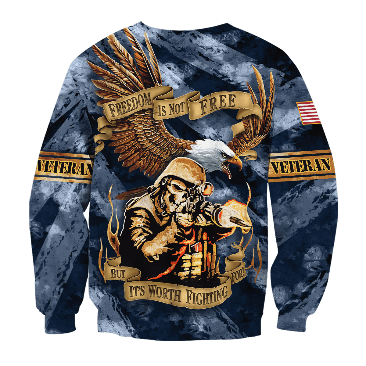 Free Is Not Free But It's Worth Fighting For - Polo With Pocket , Gifts for veterans