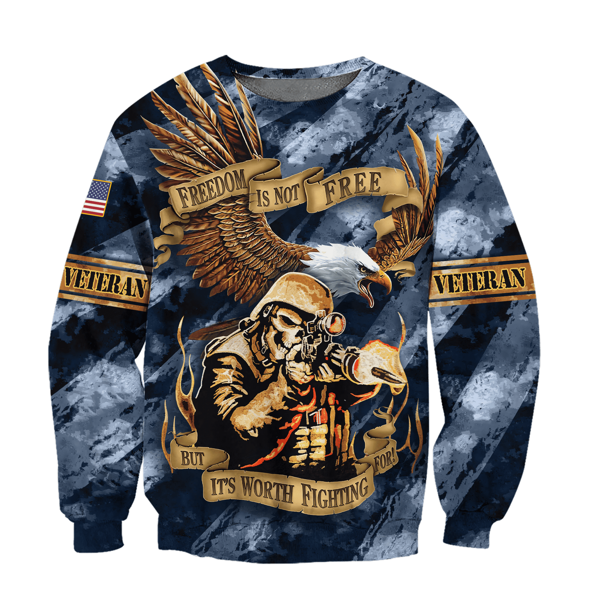 Free Is Not Free But It's Worth Fighting For - Polo With Pocket , Gifts for veterans