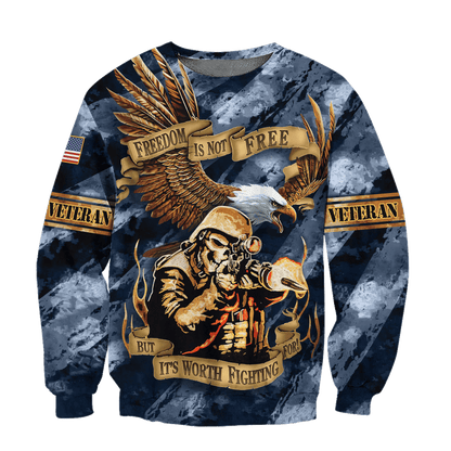 Free Is Not Free But It's Worth Fighting For - Polo With Pocket , Gifts for veterans
