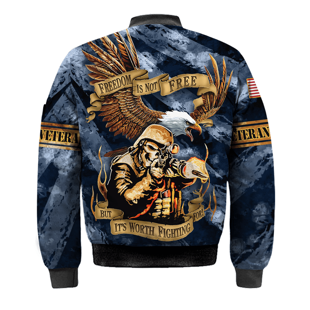 Free Is Not Free But It's Worth Fighting For - Polo With Pocket , Gifts for veterans
