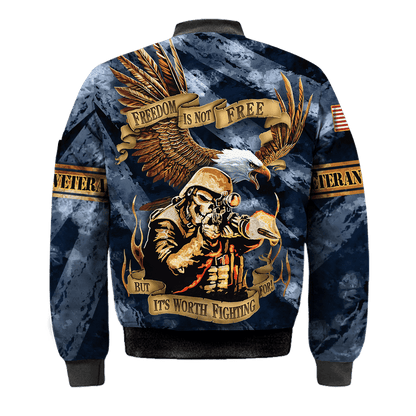 Free Is Not Free But It's Worth Fighting For - Polo With Pocket , Gifts for veterans