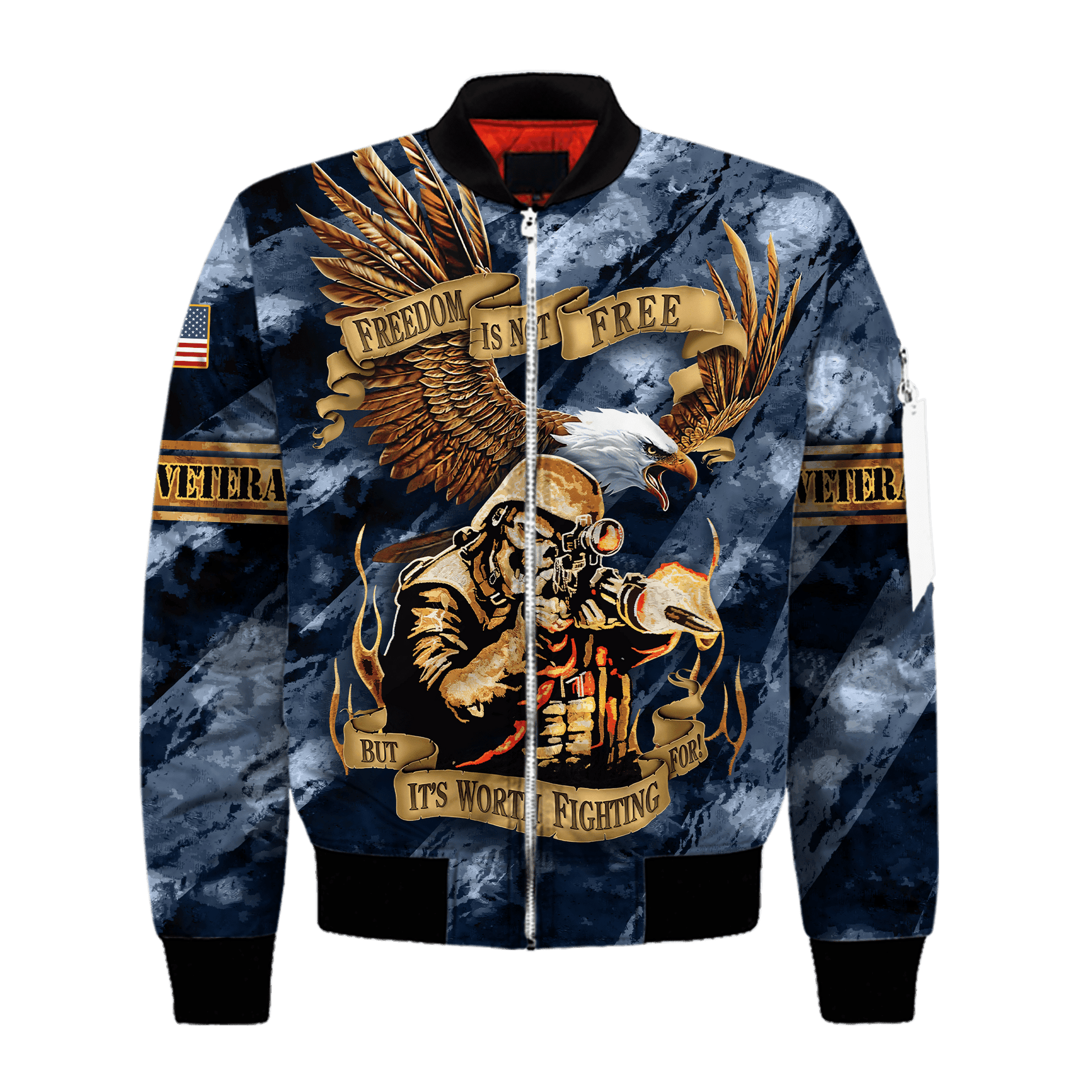 Free Is Not Free But It's Worth Fighting For - Polo With Pocket , Gifts for veterans