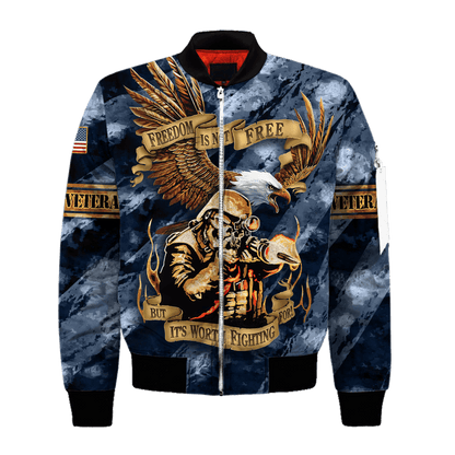 Free Is Not Free But It's Worth Fighting For - Polo With Pocket , Gifts for veterans