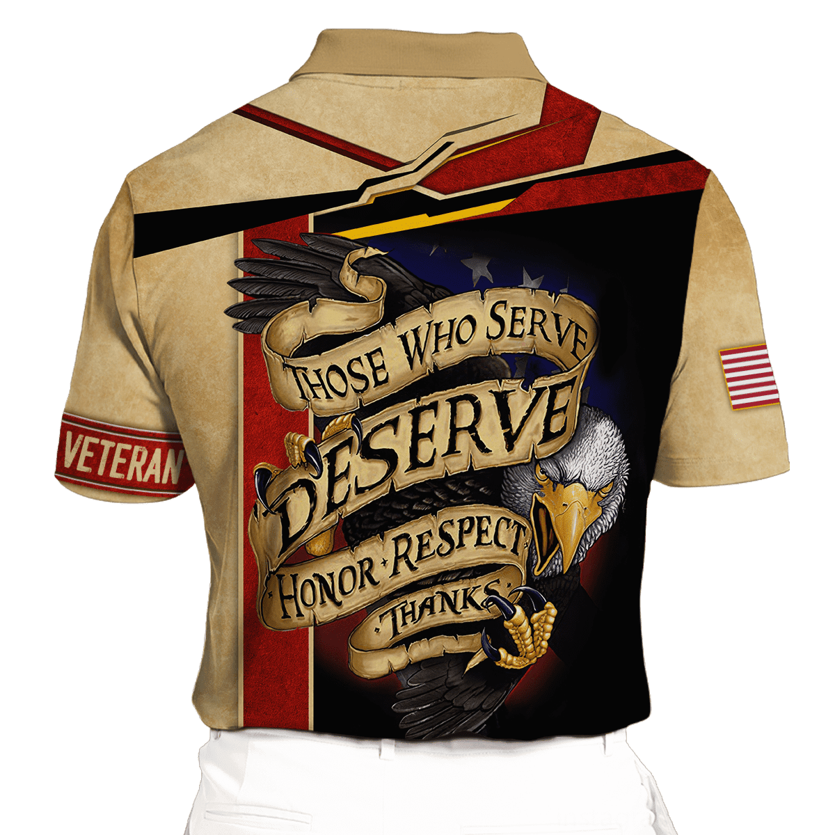 Those Who Serve Deserve Honor Respect Thanks - Polo With Pocket , Gifts for veterans
