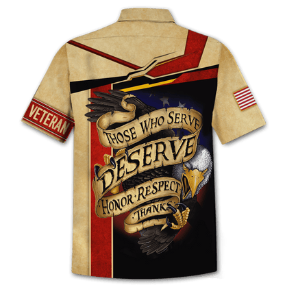 Those Who Serve Deserve Honor Respect Thanks - Polo With Pocket , Gifts for veterans