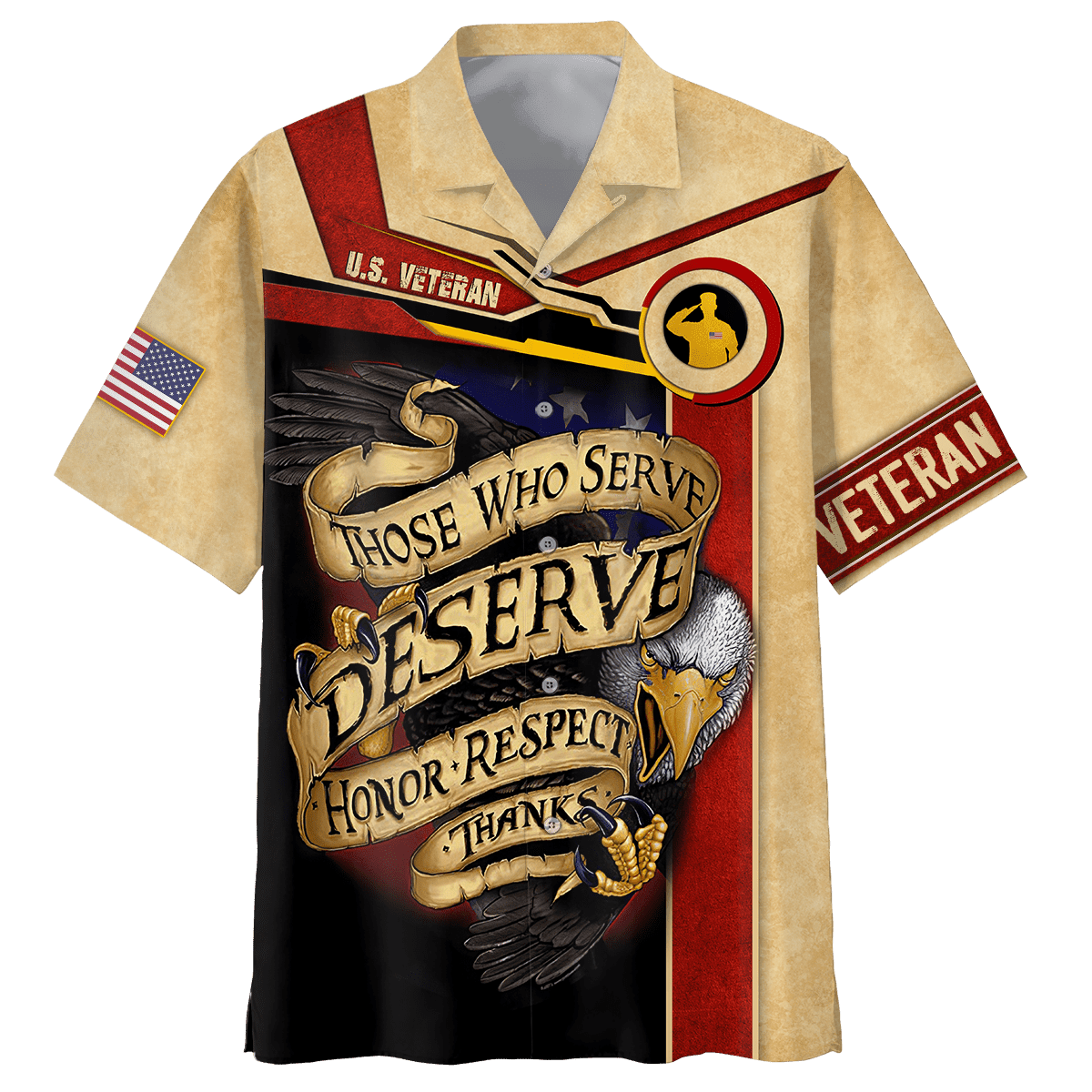 Those Who Serve Deserve Honor Respect Thanks - Polo With Pocket , Gifts for veterans