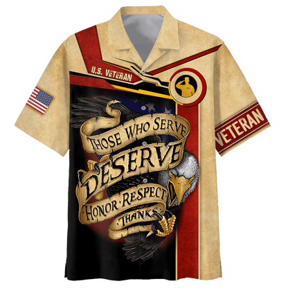 Those Who Serve Deserve Honor Respect Thanks - Polo With Pocket , Gifts for veterans