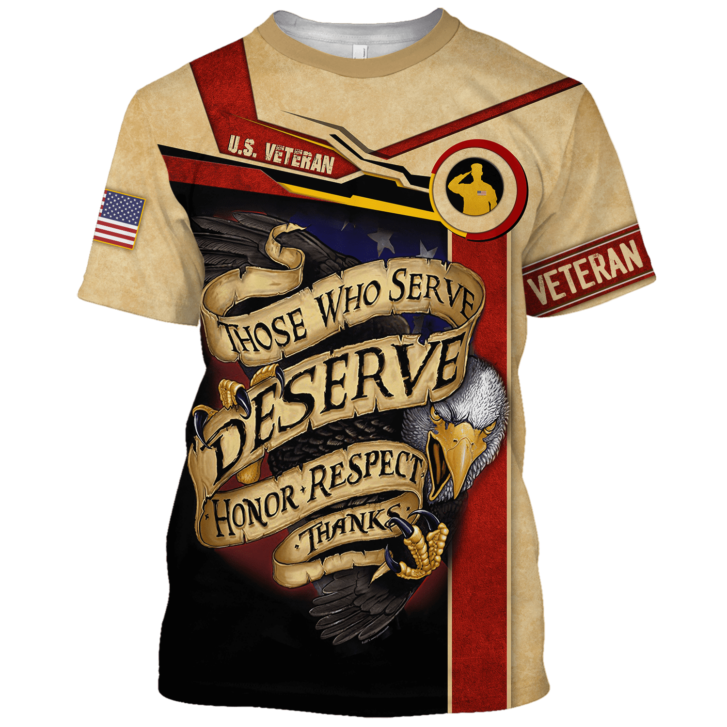 Those Who Serve Deserve Honor Respect Thanks - Polo With Pocket , Gifts for veterans