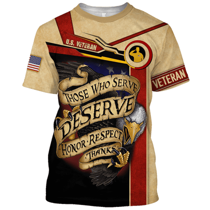 Those Who Serve Deserve Honor Respect Thanks - Polo With Pocket , Gifts for veterans