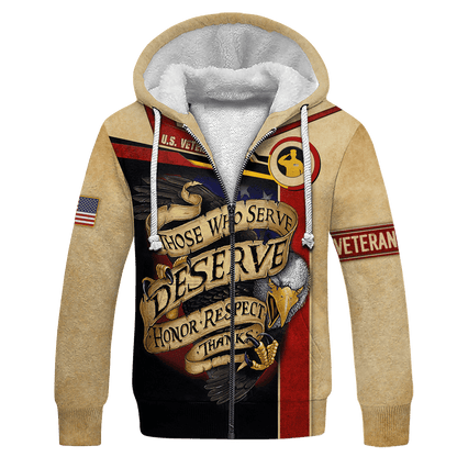 Those Who Serve Deserve Honor Respect Thanks - Polo With Pocket , Gifts for veterans