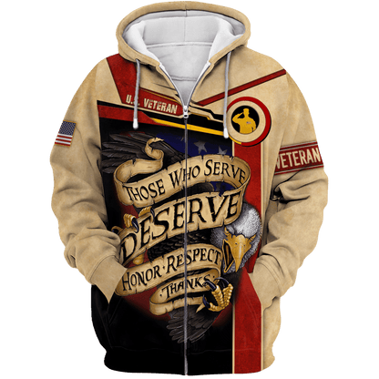 Those Who Serve Deserve Honor Respect Thanks - Polo With Pocket , Gifts for veterans