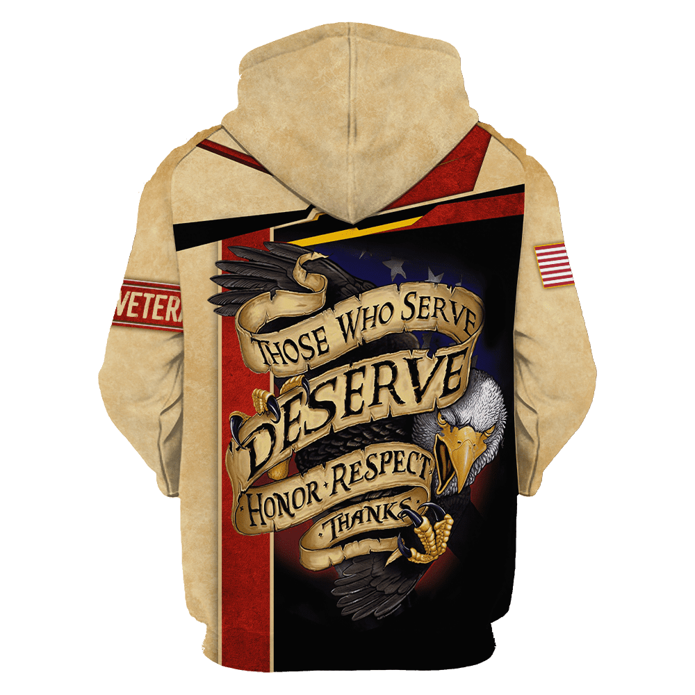 Those Who Serve Deserve Honor Respect Thanks - Polo With Pocket , Gifts for veterans