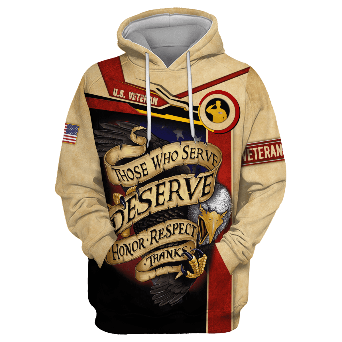 Those Who Serve Deserve Honor Respect Thanks - Polo With Pocket , Gifts for veterans
