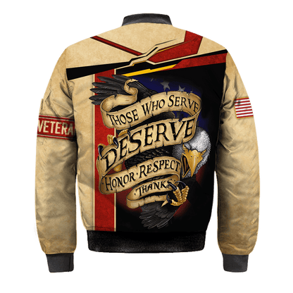 Those Who Serve Deserve Honor Respect Thanks - Polo With Pocket , Gifts for veterans
