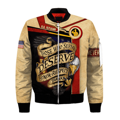 Those Who Serve Deserve Honor Respect Thanks - Polo With Pocket , Gifts for veterans