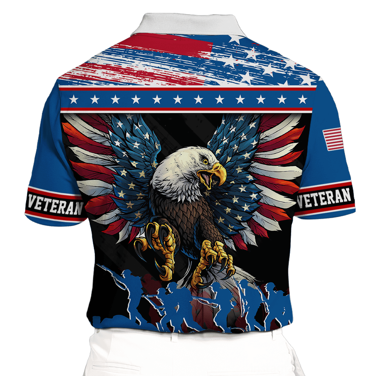 Eagle Soldier Honor The Fallen - Polo With Pocket , Gifts for veterans