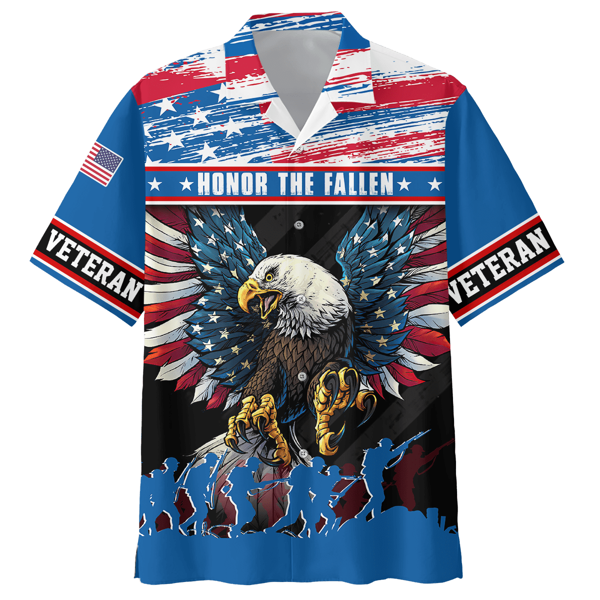 Eagle Soldier Honor The Fallen - Polo With Pocket , Gifts for veterans