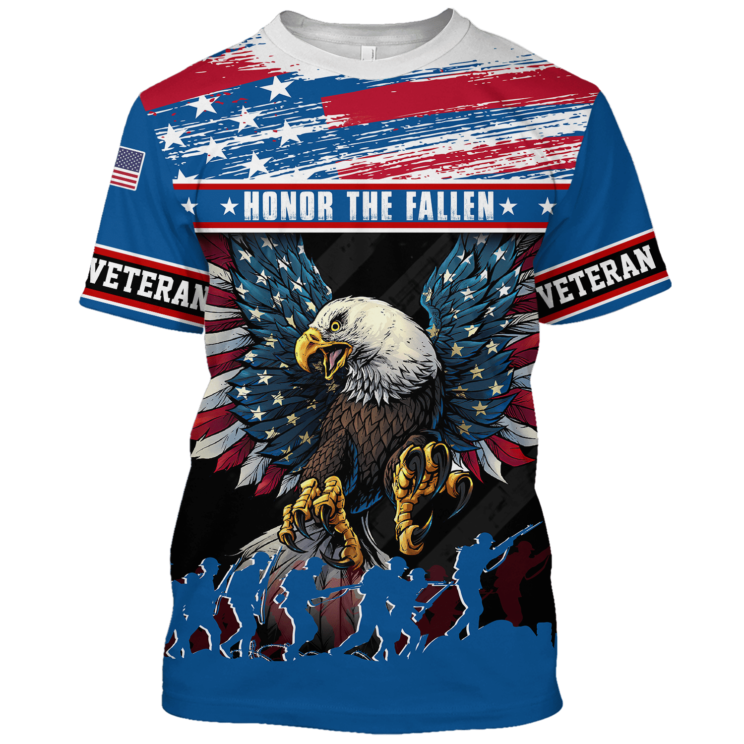 Eagle Soldier Honor The Fallen - Polo With Pocket , Gifts for veterans