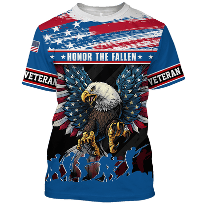 Eagle Soldier Honor The Fallen - Polo With Pocket , Gifts for veterans