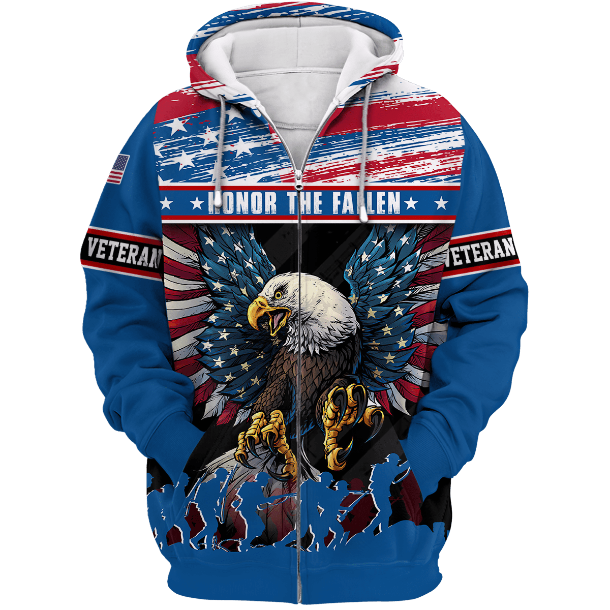 Eagle Soldier Honor The Fallen - Polo With Pocket , Gifts for veterans