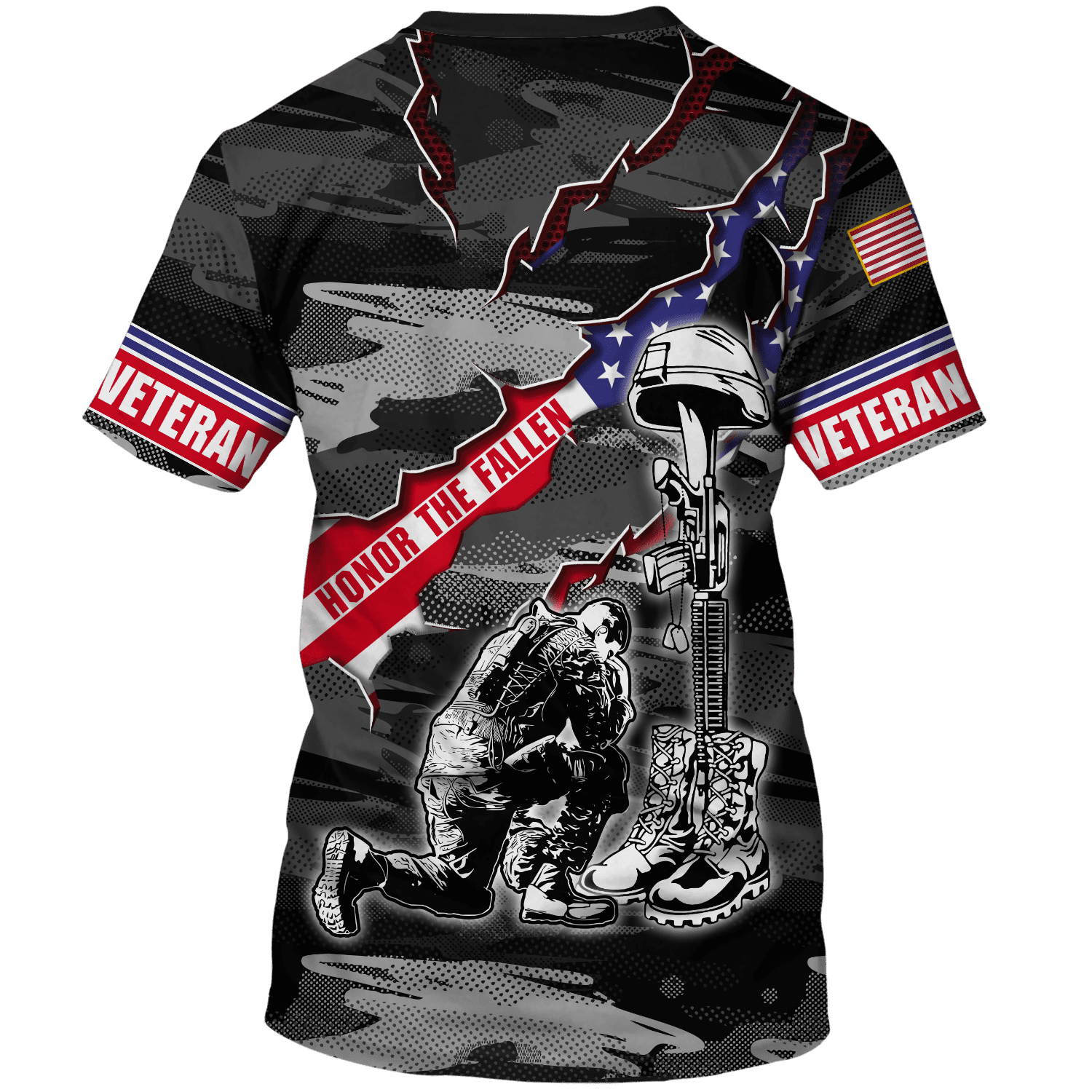 US Veteran Honor The Fallen Memorial Day - Polo With Pocket , Gifts for veterans