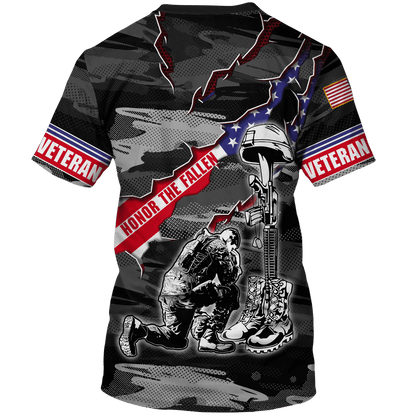 US Veteran Honor The Fallen Memorial Day - Polo With Pocket , Gifts for veterans