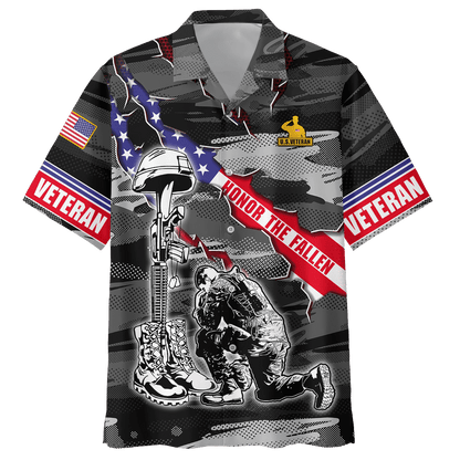 US Veteran Honor The Fallen Memorial Day - Polo With Pocket , Gifts for veterans