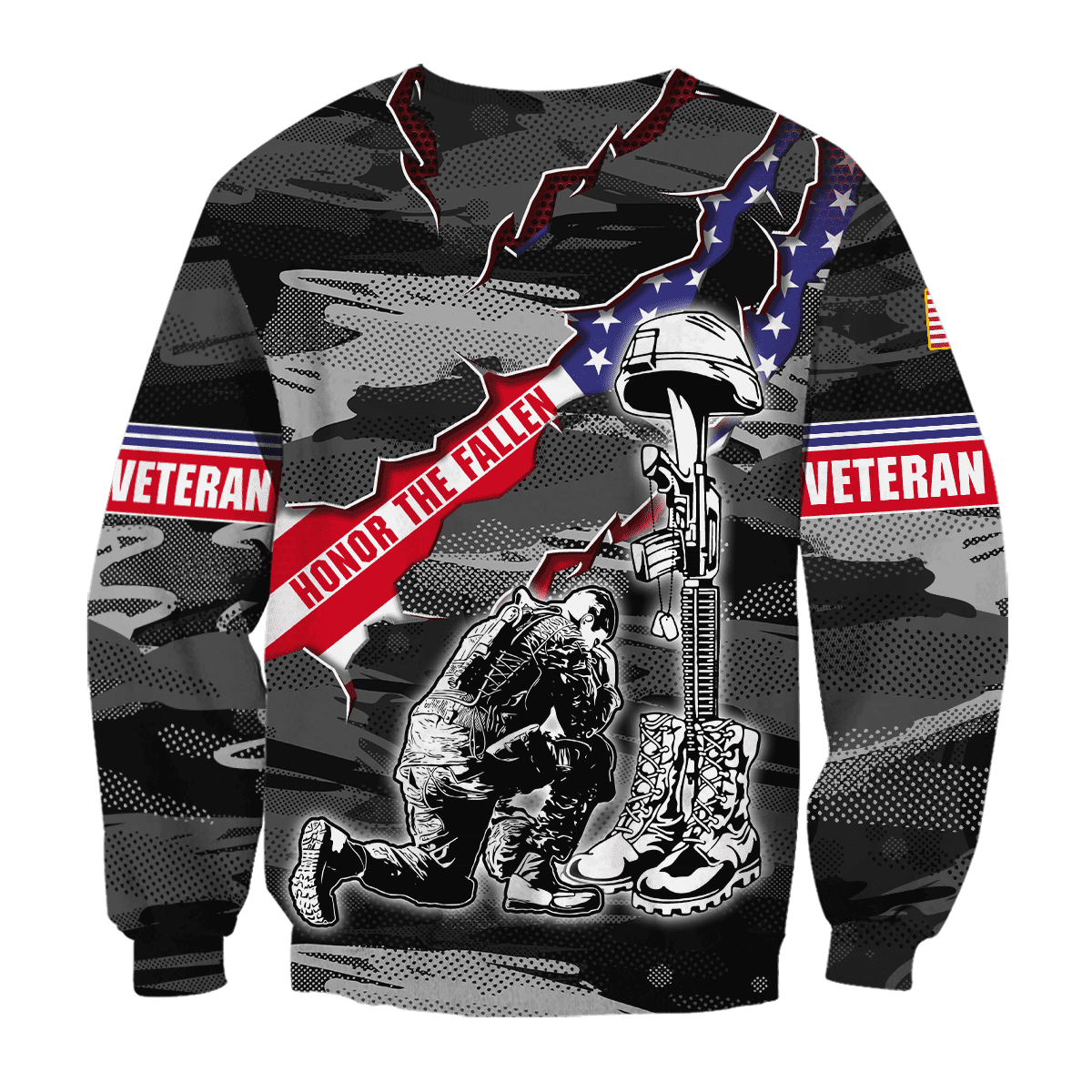 US Veteran Honor The Fallen Memorial Day - Polo With Pocket , Gifts for veterans