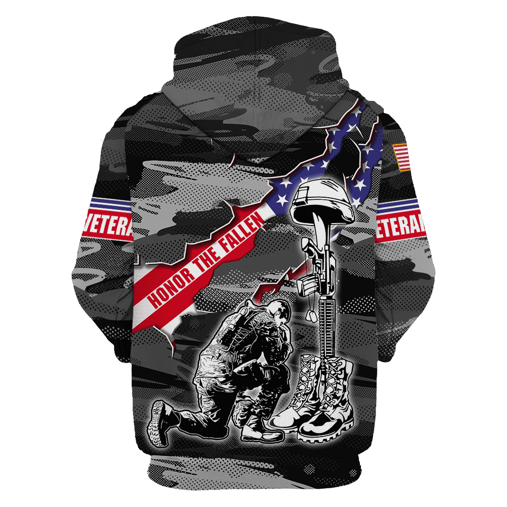 US Veteran Honor The Fallen Memorial Day - Polo With Pocket , Gifts for veterans