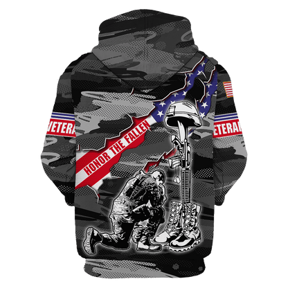US Veteran Honor The Fallen Memorial Day - Polo With Pocket , Gifts for veterans