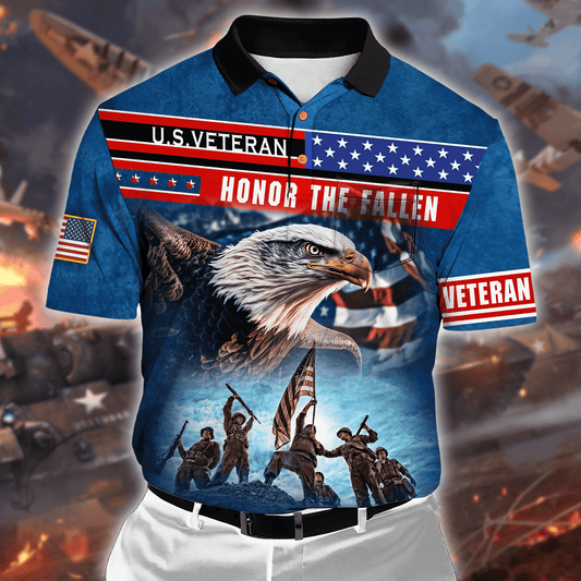 Memorial Day - Honor The Fallen - Polo With Pocket , Gifts for veterans