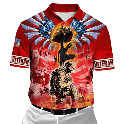US Veteran - Freedom Is Not Free - Polo With Pocket , Gifts for veterans