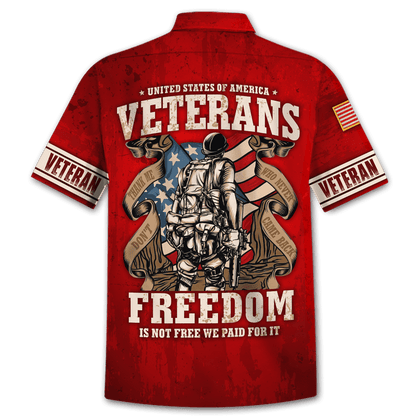 US Veteran - Freedom Is Not Free - Polo With Pocket , Gifts for veterans