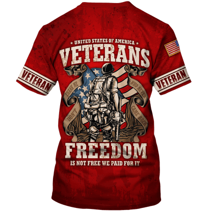 US Veteran - Freedom Is Not Free - Polo With Pocket , Gifts for veterans