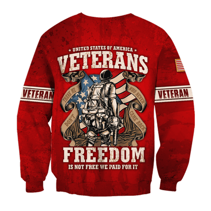 US Veteran - Freedom Is Not Free - Polo With Pocket , Gifts for veterans