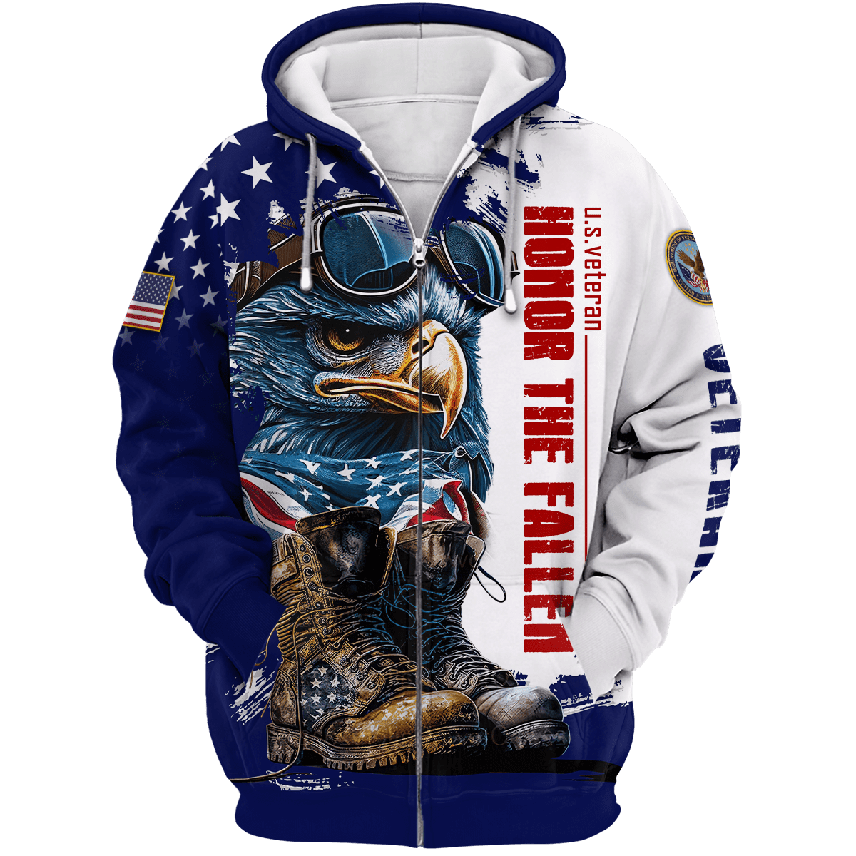 US Veteran - Veteran Day Is For Them Zip Hoodie 3D , Gifts for veterans