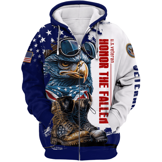 US Veteran - Veteran Day Is For Them Zip Hoodie 3D , Gifts for veterans