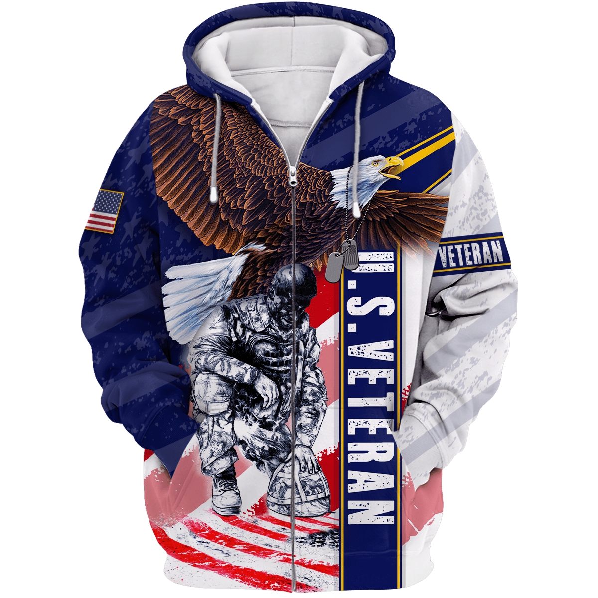 US Veteran - Veteran Day Is For Them Zip Hoodie 3D , Gifts for veterans