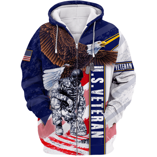 US Veteran - Veteran Day Is For Them Zip Hoodie 3D , Gifts for veterans