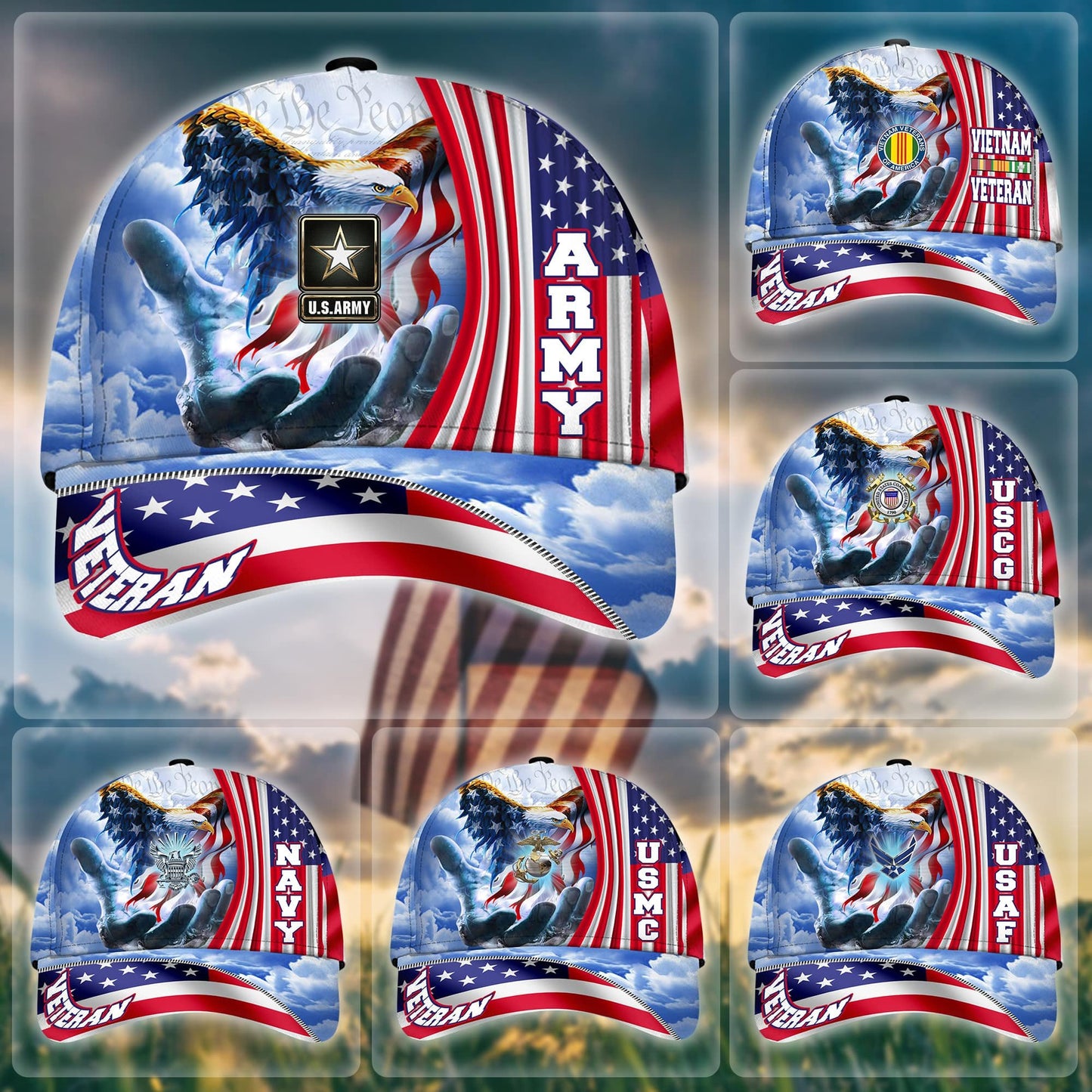 Premium American Pride US Veterans Cap dabc240502
